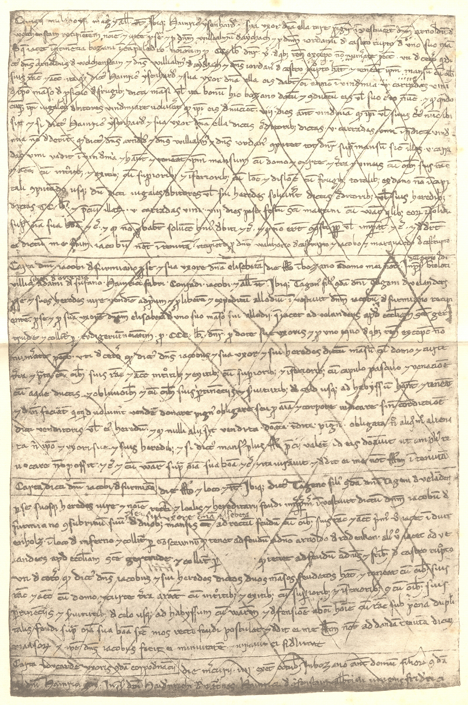 A notarial register of 1237 — recording legal acts
