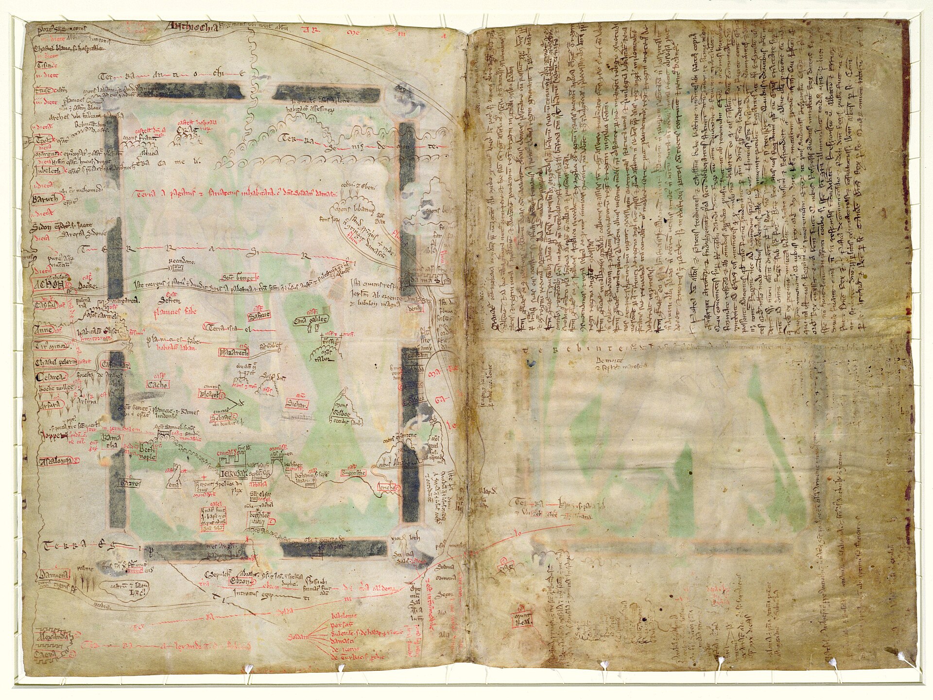 Matthew Paris’s map of the Holy Land — the ‘Oxford Outremer map’, c. 1250
